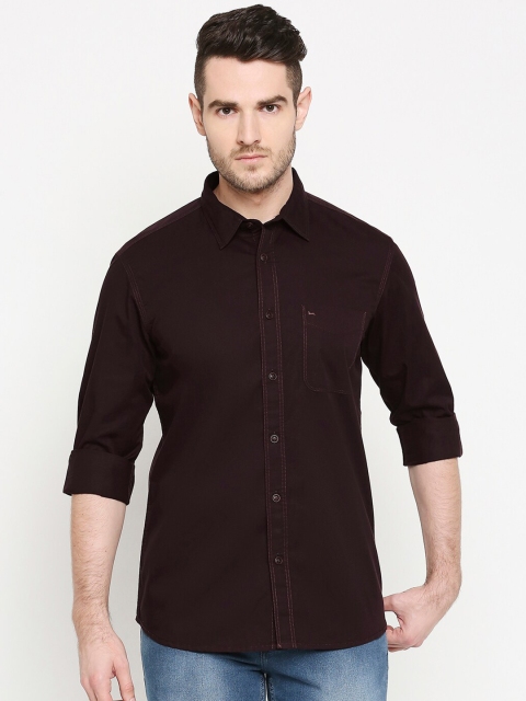 

Basics Men Maroon Slim Fit Casual Shirt
