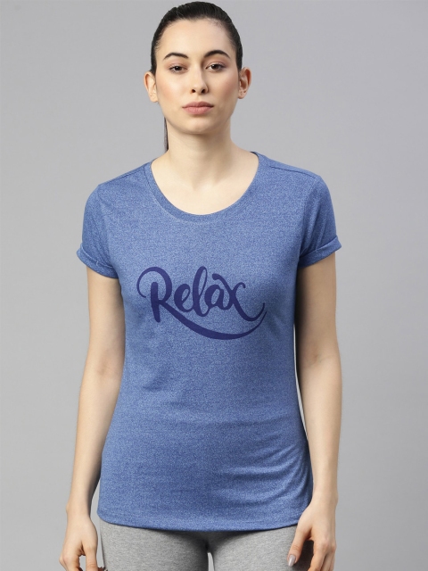 

GOLDSTROMS Women Blue Typography Printed T-shirt