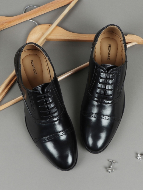 

Provogue Men Black Handmade Genuine Leather Formal Oxfords