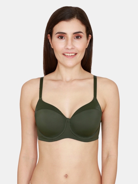 

Zivame Green Underwired Lightly Padded Bra