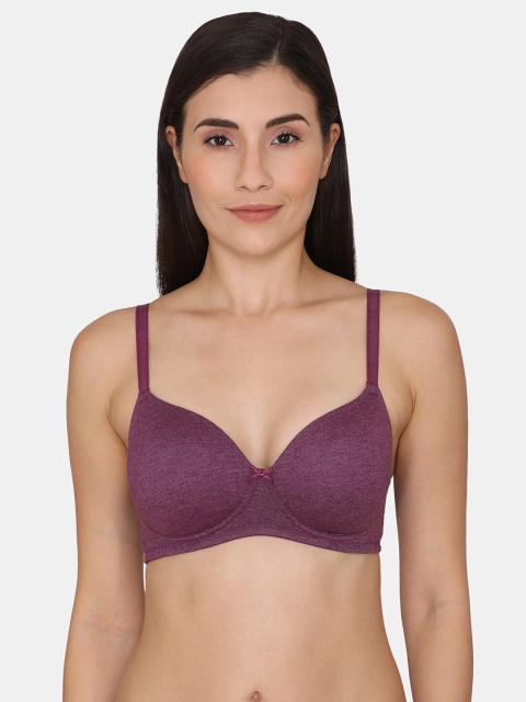 

Zivame Purple Solid Lightly T-Shirt Padded Bra