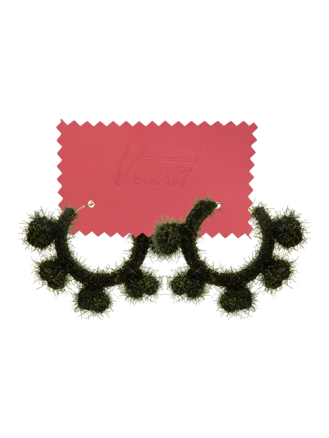 

Vdesi Green Circular Hoop Earrings