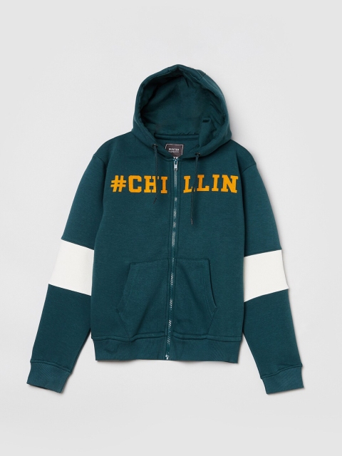 

max Boys Green Printed Sweatshirt