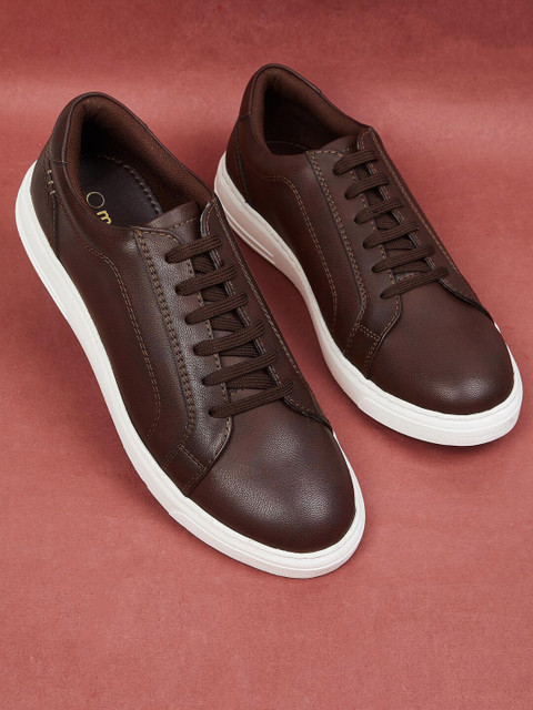 

max Men Brown PU Sneakers