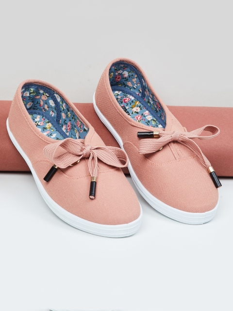 

max Women Pink PU Slip-On Sneakers