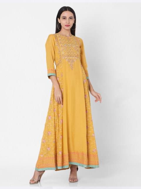 

Ojas Designs Yellow Maxi Dress