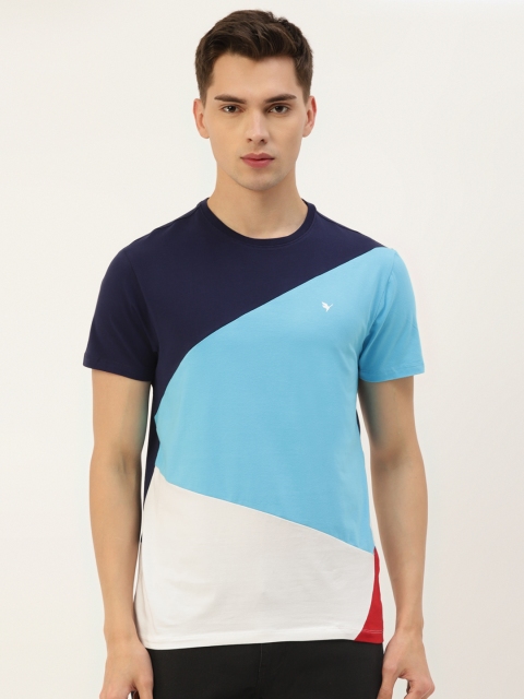 

AM SWAN Men Multicoloured Colourblocked T-shirt, Multi