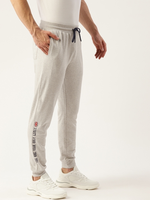 

AM SWAN Men Grey Melange Solid Joggers