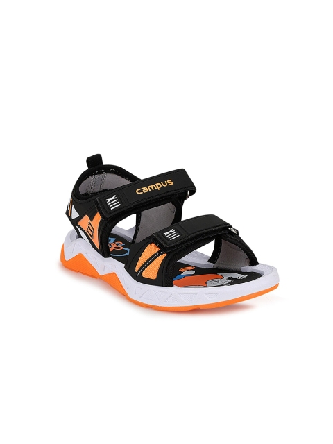 

Campus Kids Black & Orange WRS-203 Sports Sandals