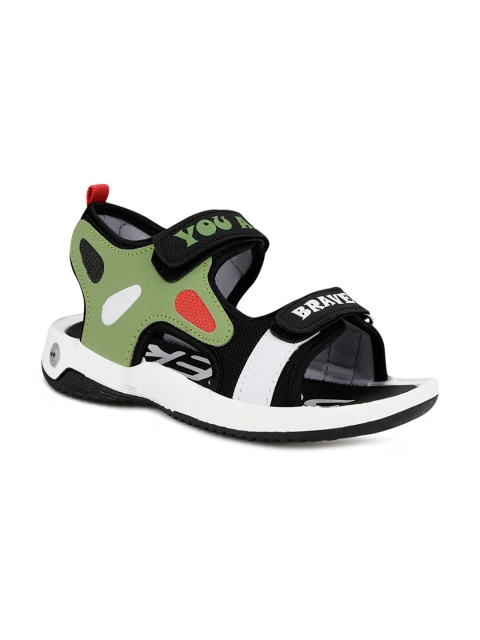 

Campus Kids Black & Green Sports Sandals