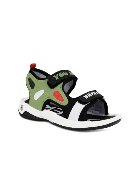 

Campus Unisex Kids Black & Green Comfort Sandals