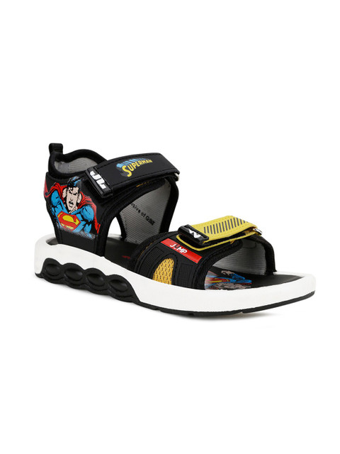 

Campus Unisex Kids Black & White Superman Printed Comfort Sandals