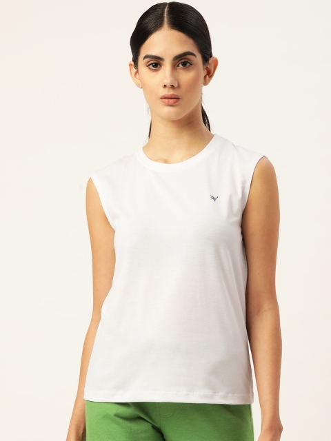 

AM SWAN Women White T-shirt