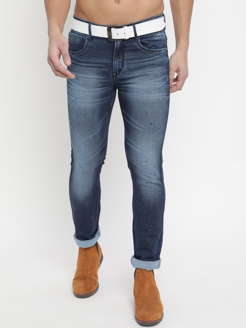 

V2 Value & Variety Men Blue Low Distress Heavy Fade Jeans