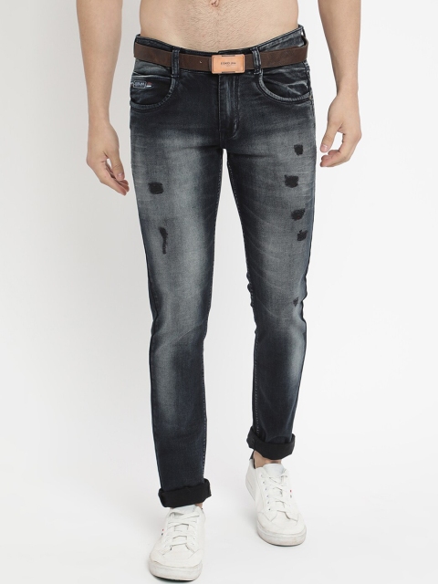 

V2 Value & Variety Men Blue Mildly Distressed Heavy Fade Jeans