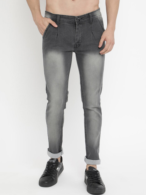 

V2 Value & Variety Men Grey Mildly Distressed Heavy Fade Jeans
