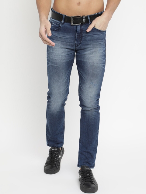 

V2 Value & Variety Men Blue Regular Fit Mildly Distressed Heavy Fade Stretchable Jeans