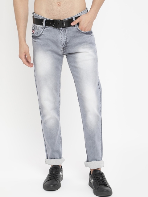 

V2 Value & Variety Men Grey Heavy Fade Stretchable Jeans
