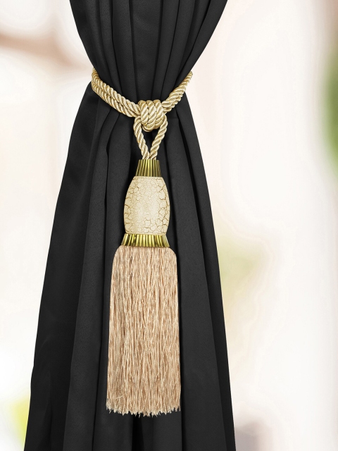 

Story@home Cream Pack of 2 of Curtain Tiebacks Convenient Drape Tie Backs