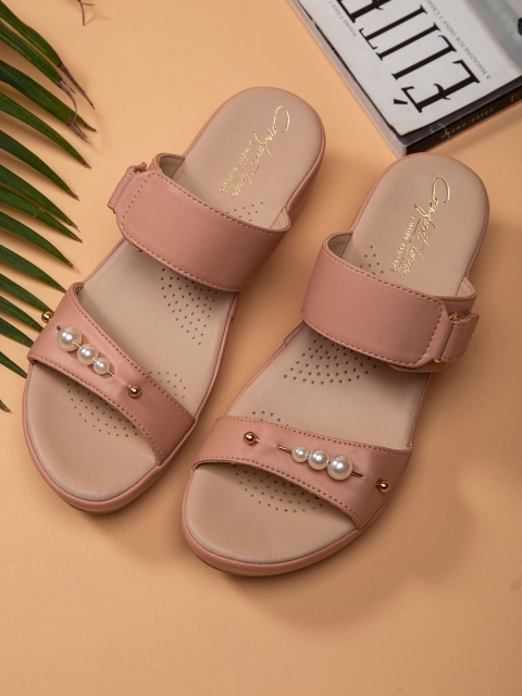 

Mode by Red Tape Pink PU Solid Wedges