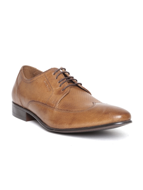 

Red Tape Men Brown Textured Leather Formal Shoes