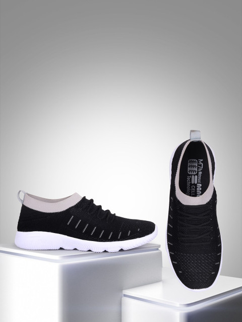

M7 by Metronaut Men Black Woven Design Sneakers