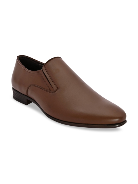 

San Frissco Men Brown Solid Formal Slip-On