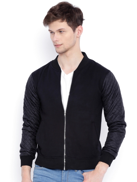 

Campus Sutra Black Bomber Jacket