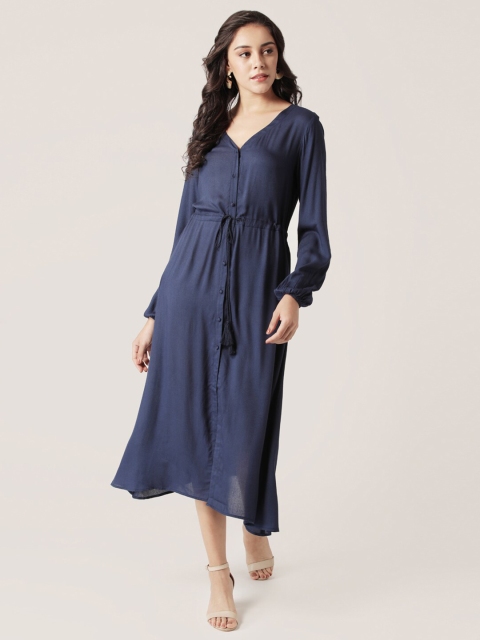 

DIVA WALK EXCLUSIVE Blue A-Line Midi Dress