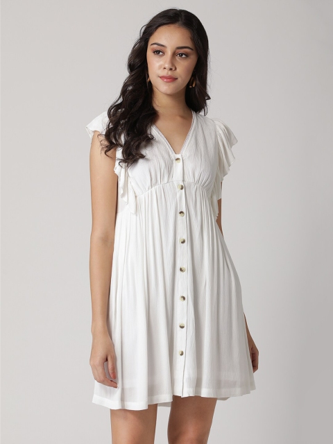 

DIVA WALK EXCLUSIVE Off White Shirt Dress