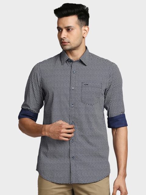 

ColorPlus Men Blue Printed Casual Shirt