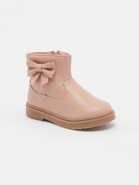 

shoexpress Girls Pink PU Flat Boots