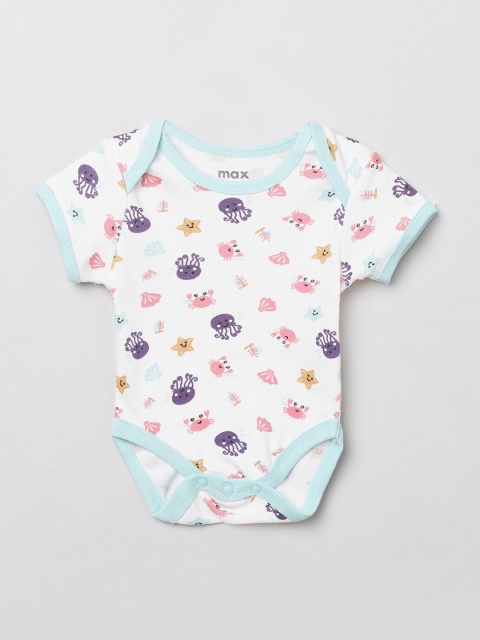 

max Girls White Printed Baby Apparel Gift Set, Multi