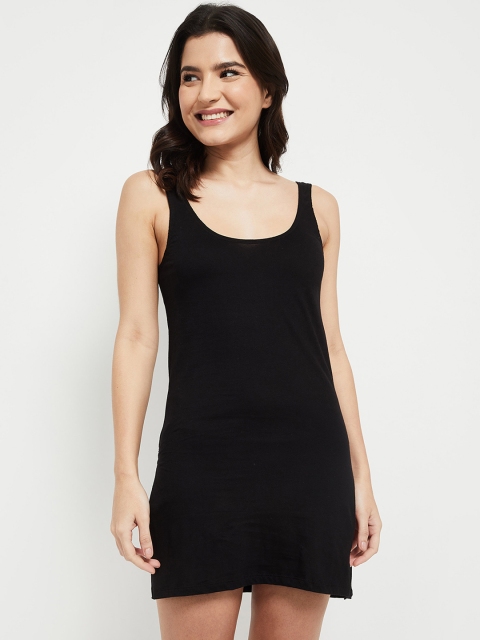 

max Women Black Solid Pure Cotton Camisole