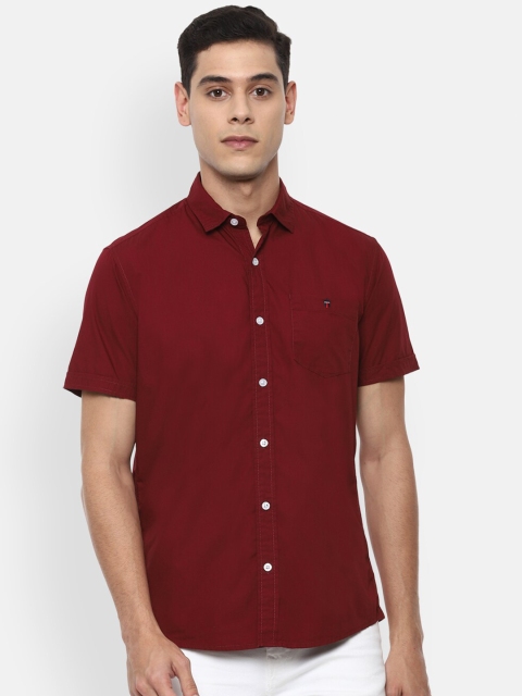 

Louis Philippe Jeans Men Maroon Slim Fit Casual Shirt