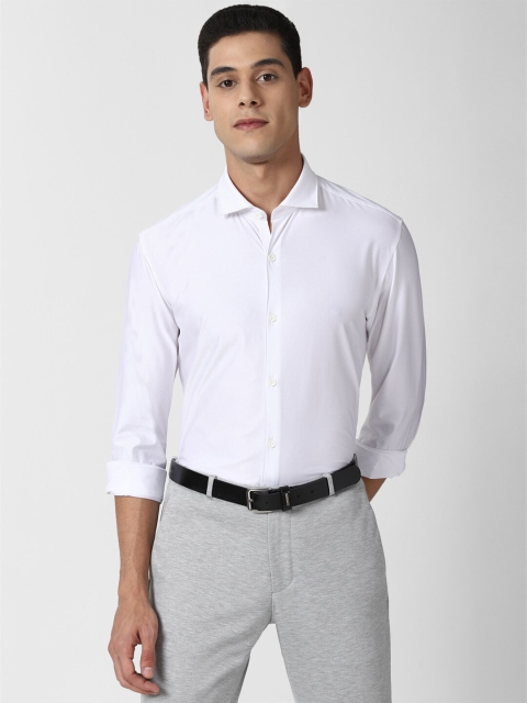 

Peter England Men White Slim Fit Casual Shirt