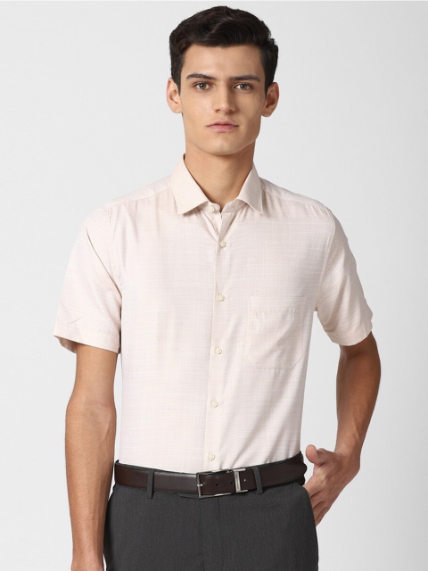 

Peter England Men Beige Formal Shirt