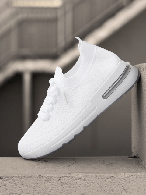 

shoexpress Women White Textile Walking Non-Marking Shoes