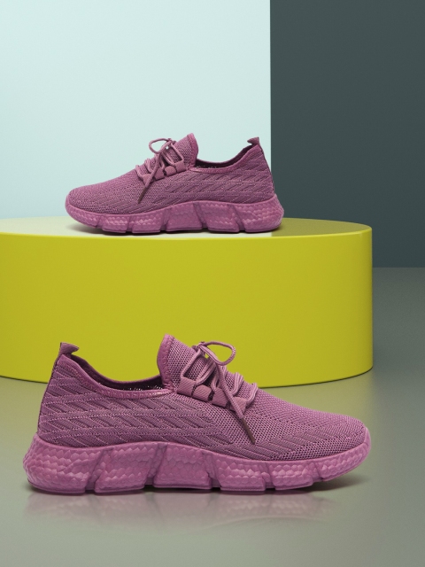 

shoexpress Women Purple Textile Walking Non-Marking Shoes