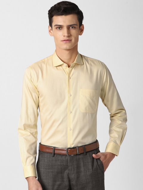 

Peter England Elite Men Yellow Slim Fit Pure Cotton Formal Shirt