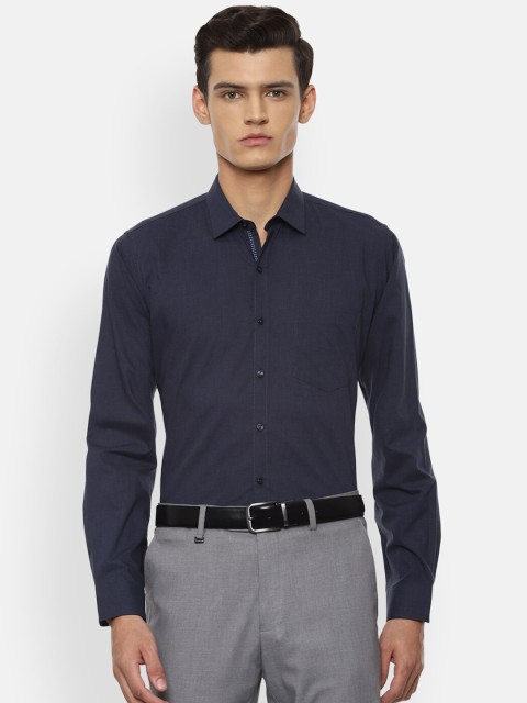 

Van Heusen Men Navy Blue Slim Fit Cotton Formal Shirt