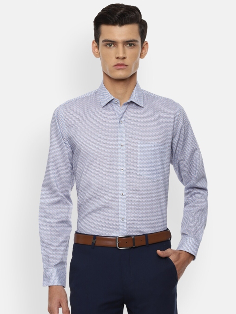 

Van Heusen Men Blue Slim Fit Printed Formal Shirt