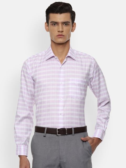 

Van Heusen Men Purple Checked Cotton Formal Shirt