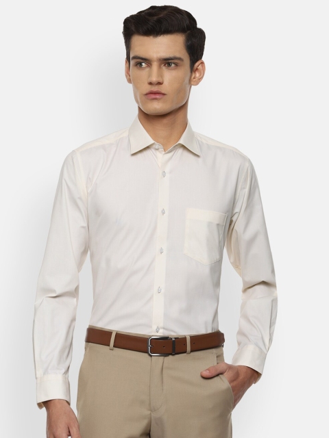 

Van Heusen Men Cream-Coloured Formal Shirt