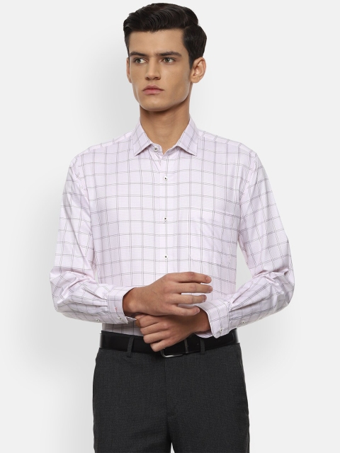 

Van Heusen Men Purple Checked Cotton Formal Shirt