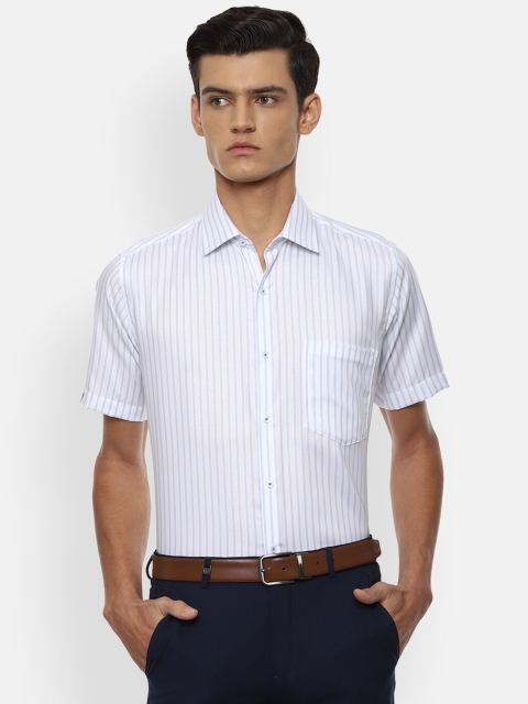 

Van Heusen Men Blue Striped Formal Shirt