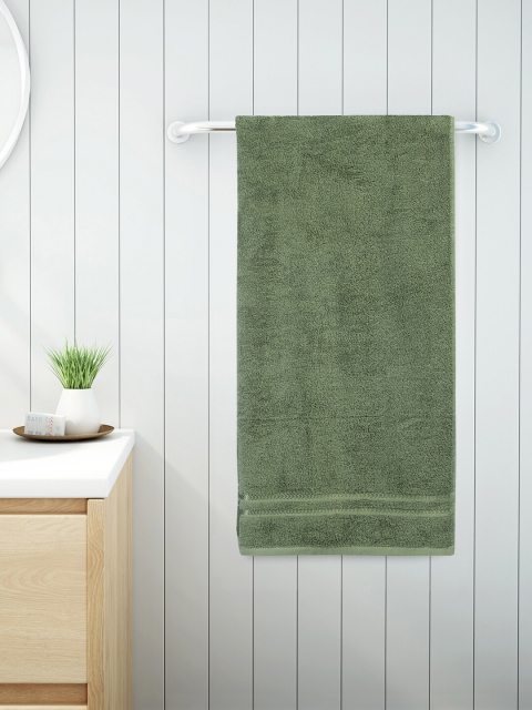 

Welspun Green Solid 380 GSM Pure Cotton Bath Towel