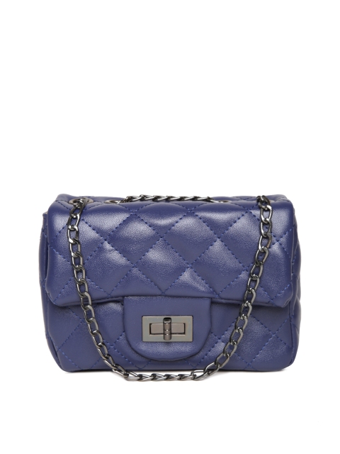 

red pout Blue Quilted Sling Bag