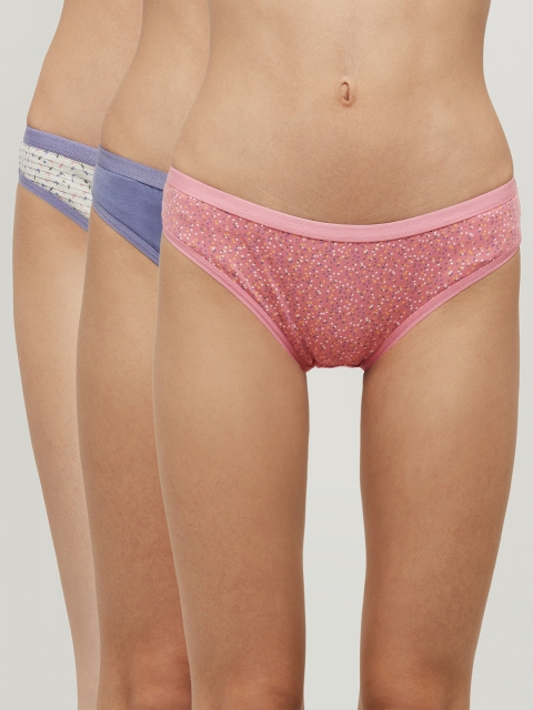 

MAX Pack Of 3 Low-Rise Pure Cotton Bikini Brief, Pink