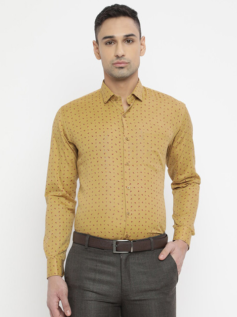 

V2 Value & Variety Men Brown & Maroon Regular Fit Printed Formal Shirt